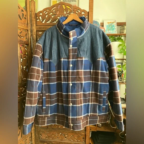 Levi’s plaid, western bomber; wool blend - Picture 1 of 9